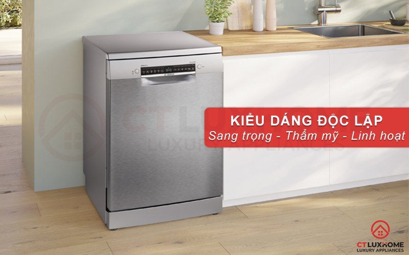 máy rửa bát độc lập bosch sms4emi01e serie 4 14 bộ