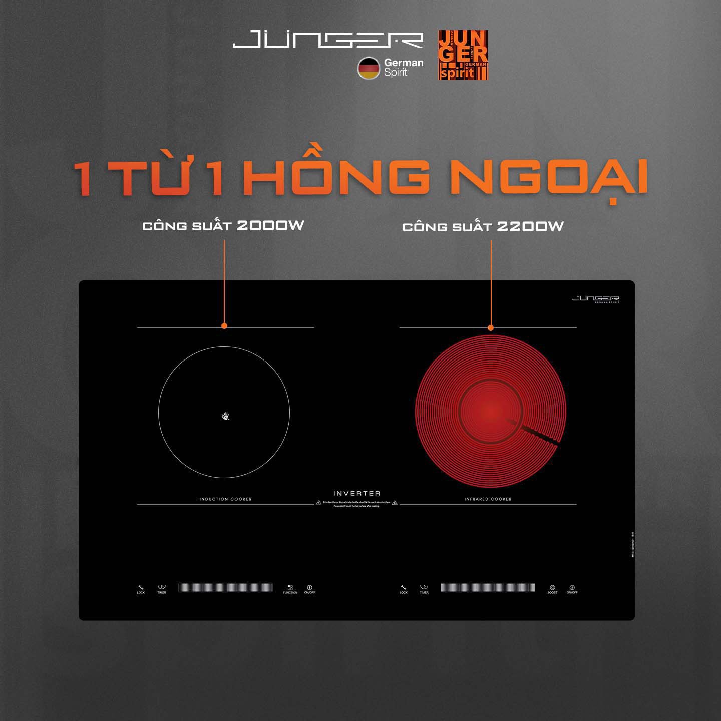 bếp điện từ hồng ngoại junger mtd-71