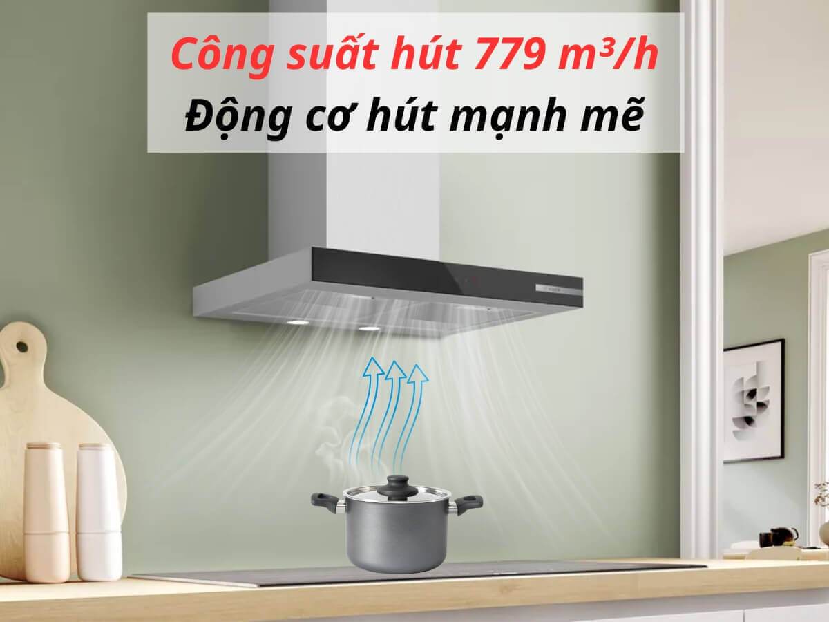 máy hút mùi áp tường bosch dwb67bk61t