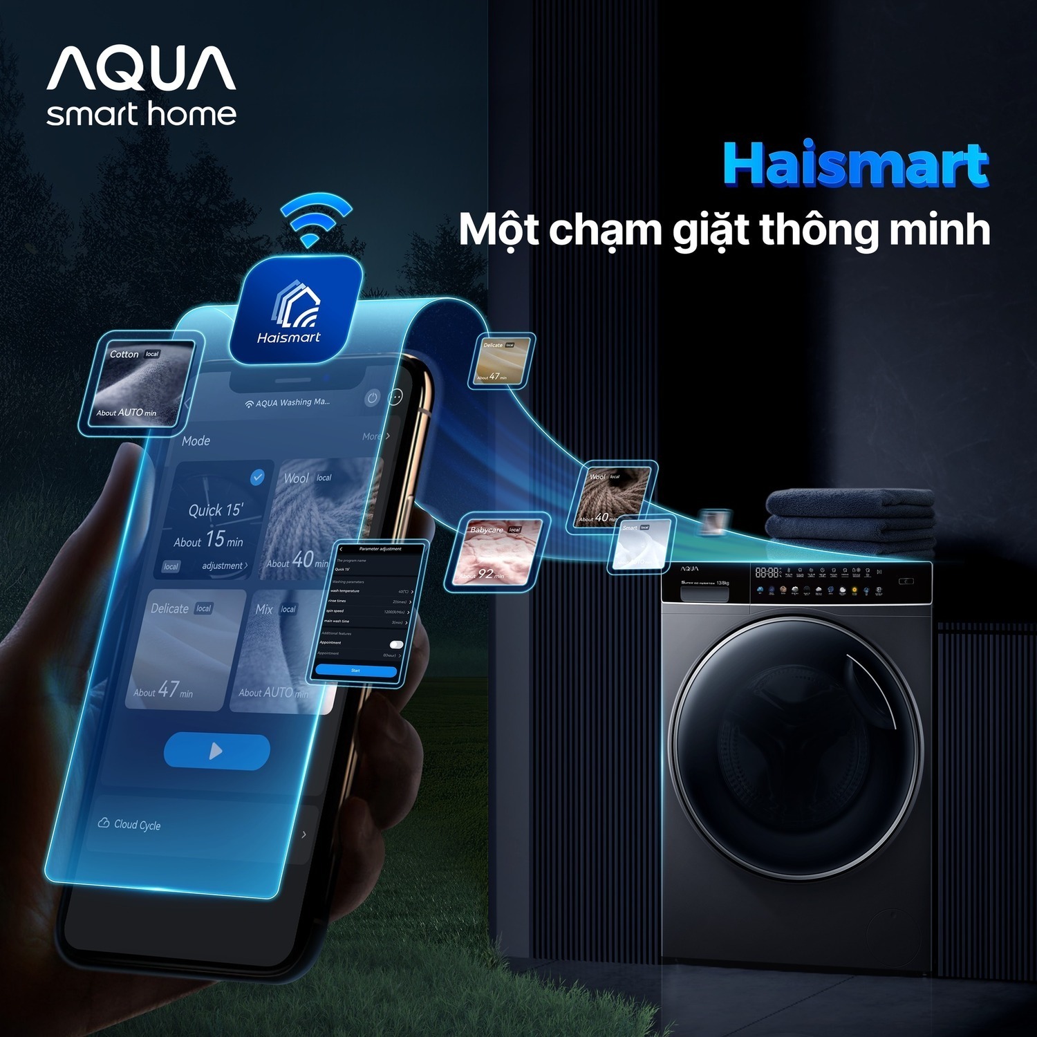 máy giặt aqua inverter 12 kg aw12-b4377u1l(gn)