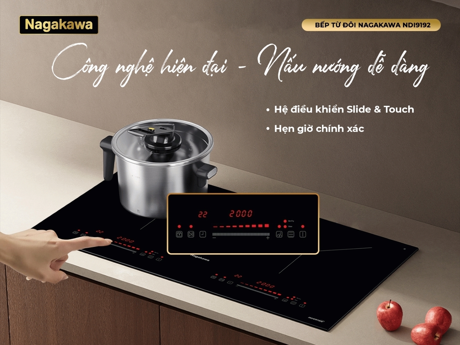 bếp điện từ đôi nagakawa ndi9192