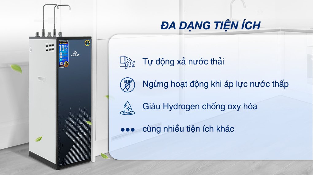 máy lọc nước ro nóng nguội lạnh hòa phát hpn666 11 lõi
