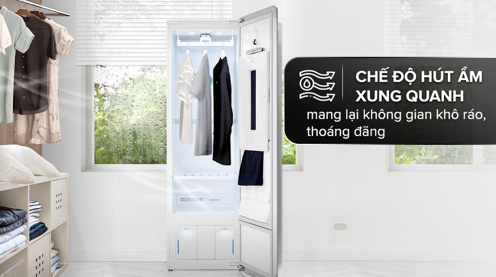 tủ chăm sóc quần áo thông minh lg styler inverter 5 móc s5mb