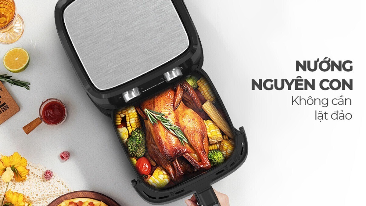 nồi chiên không dầu 6,5l sunhouse shd4030