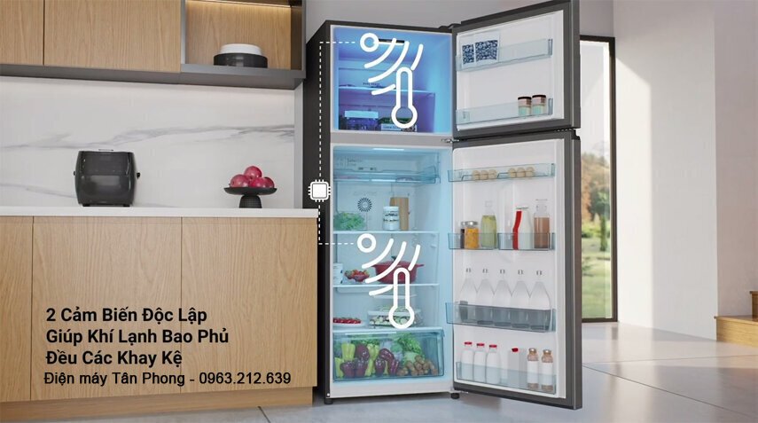 tủ lạnh hitachi inverter 344 lít hrtn6379sgbkvn