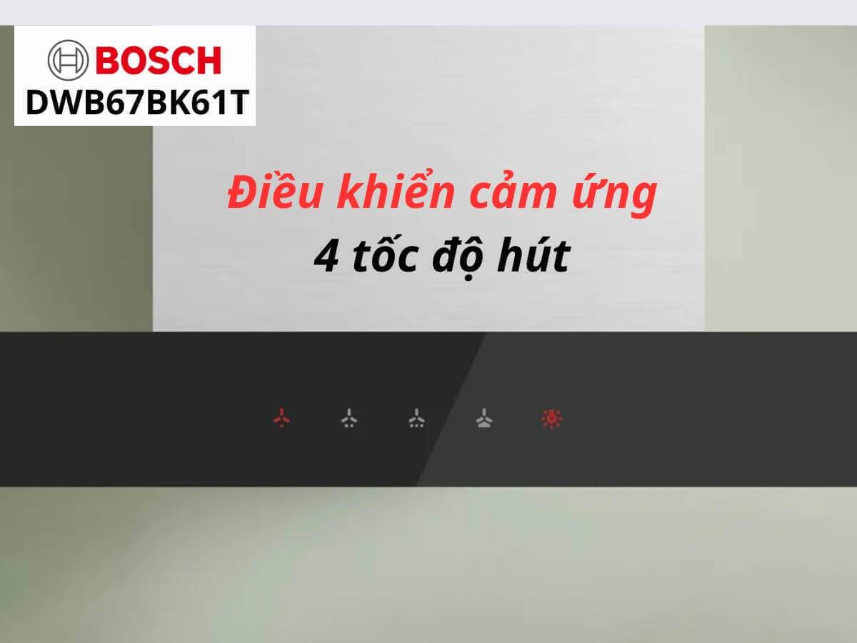 máy hút mùi áp tường bosch dwb67bk61t
