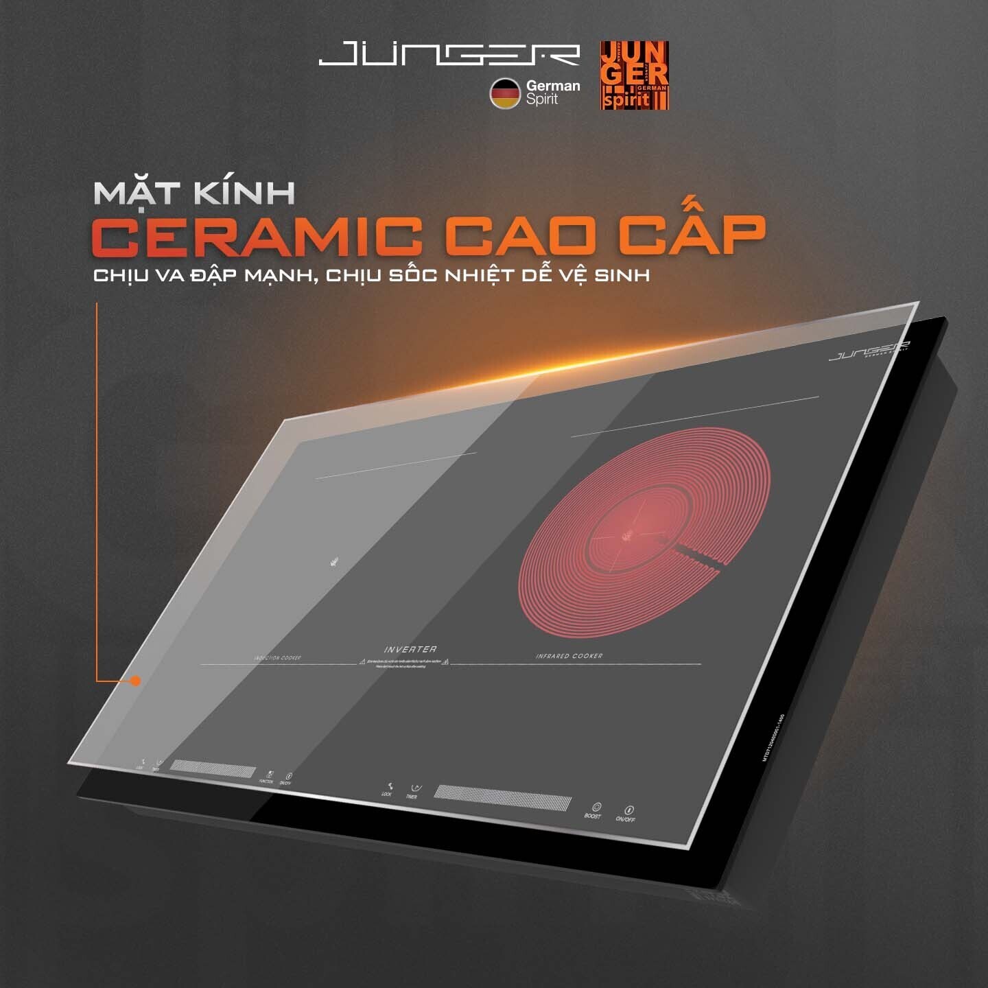 bếp điện từ hồng ngoại junger mtd-71