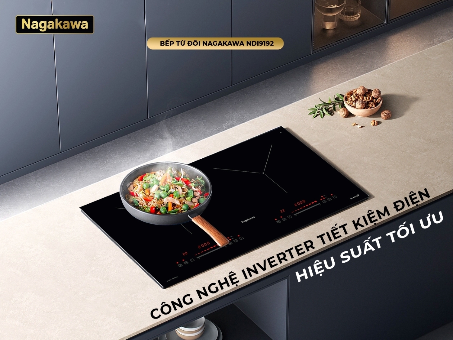 bếp điện từ đôi nagakawa ndi9192