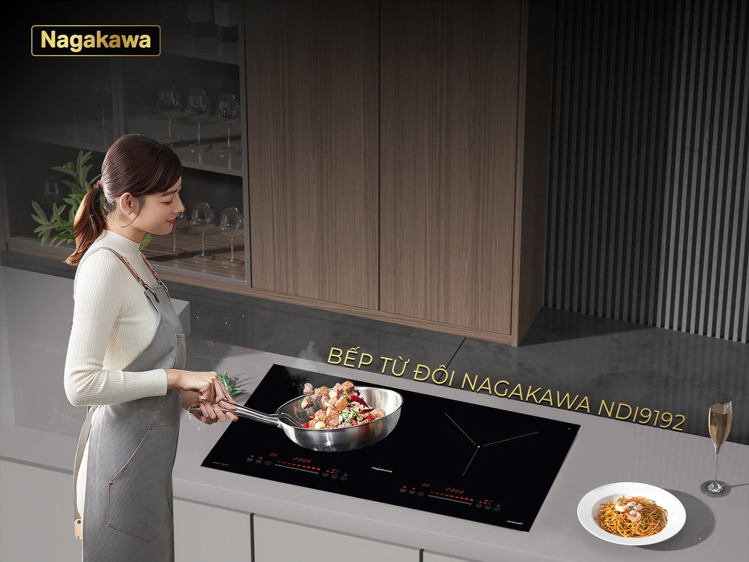 bếp điện từ đôi nagakawa ndi9192