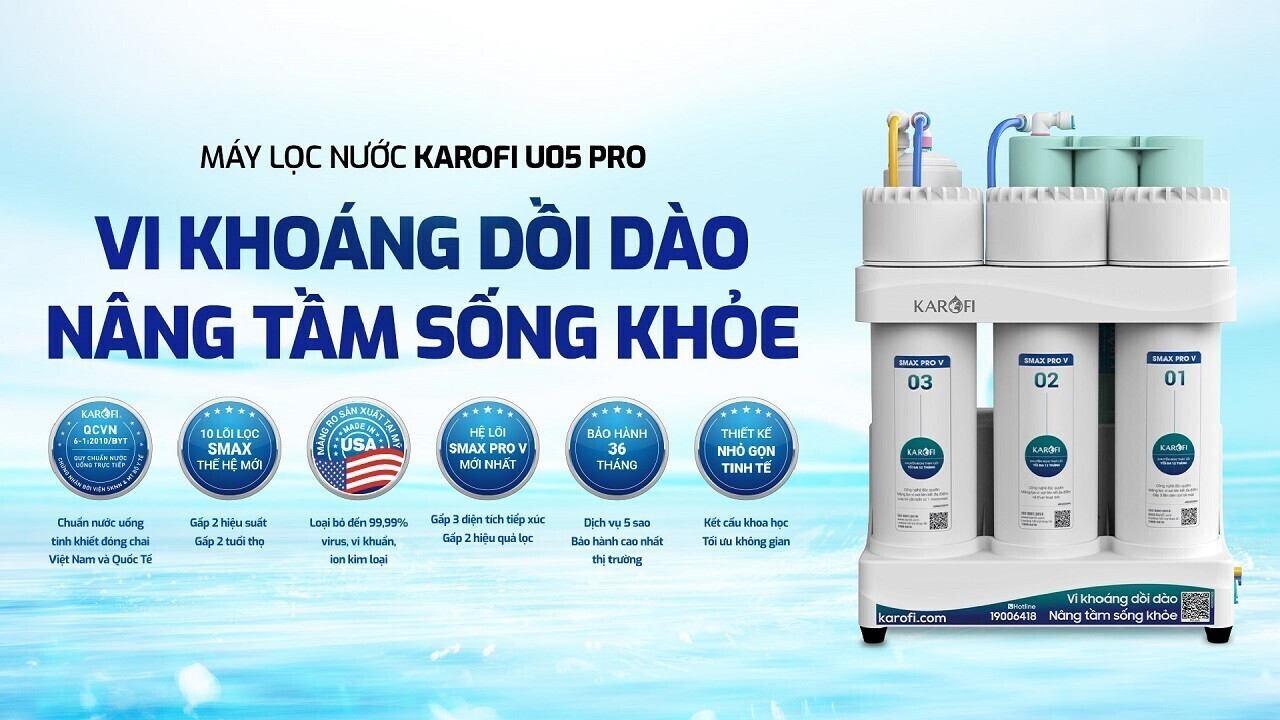 máy lọc nước để gầm karofi kaq-u05 pro