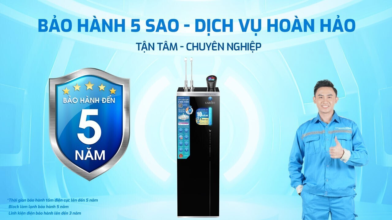 máy lọc nước nóng lạnh hydro-ion kiềm karofi kae-s88 promax