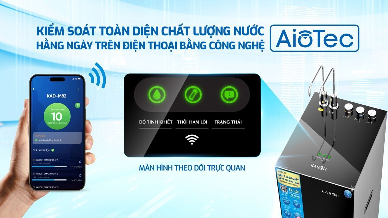 máy lọc nước nóng lạnh karofi kad-m82