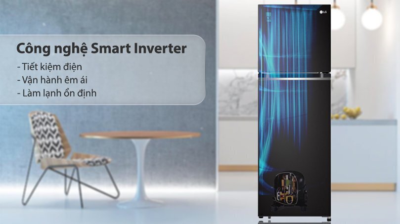 tủ lạnh lg inverter 266 lít ltb26blm