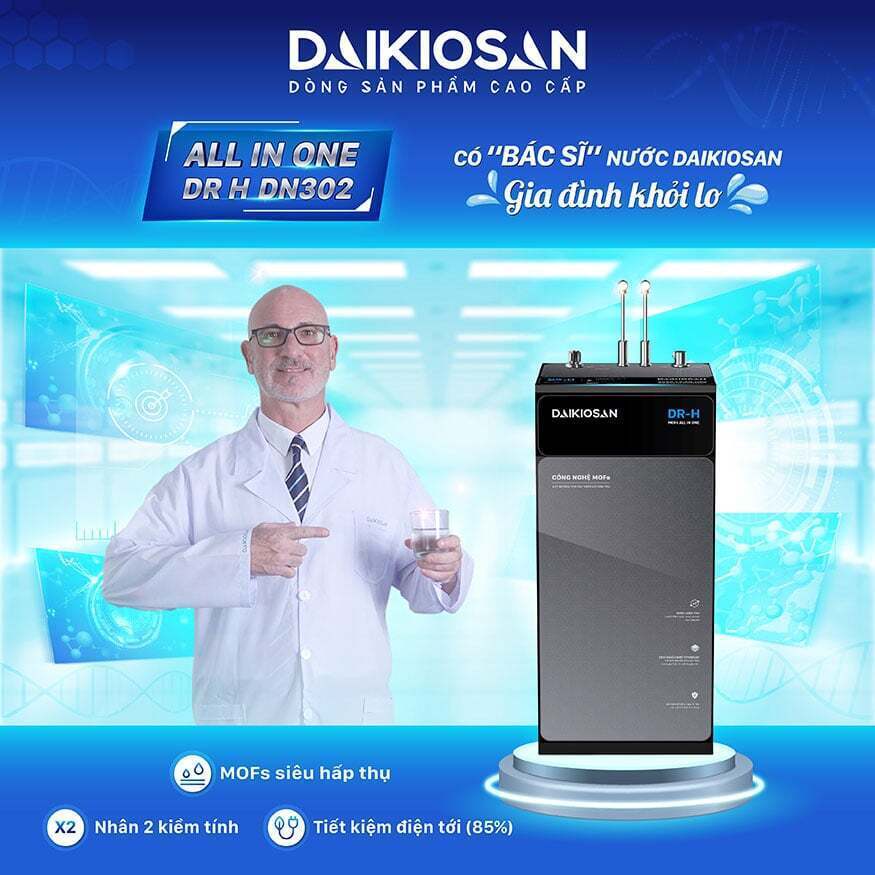 máy lọc nước daikiosan nóng nguội lạnh dr-h dn302