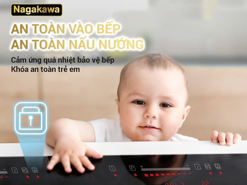 bếp điện từ đôi nagakawa ndi9191