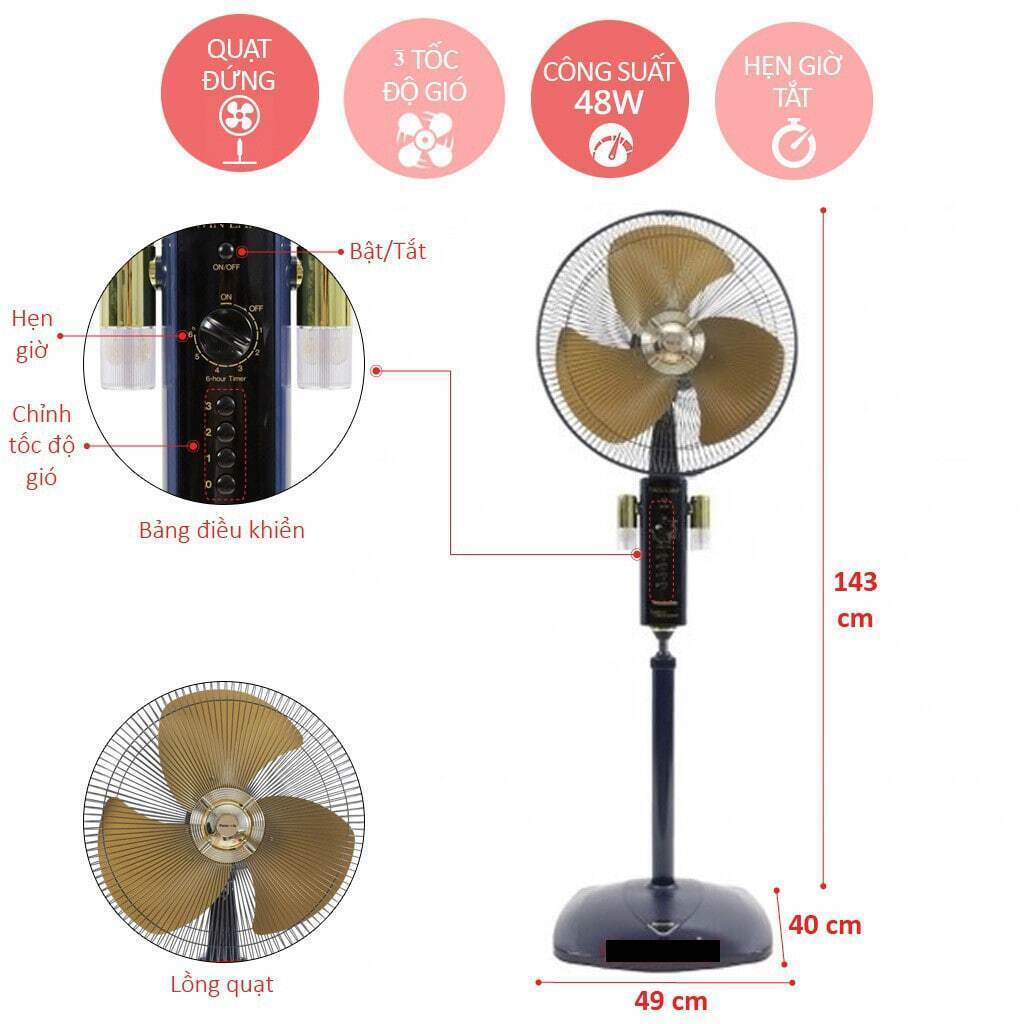 quạt đứng panasonic f-407wgo