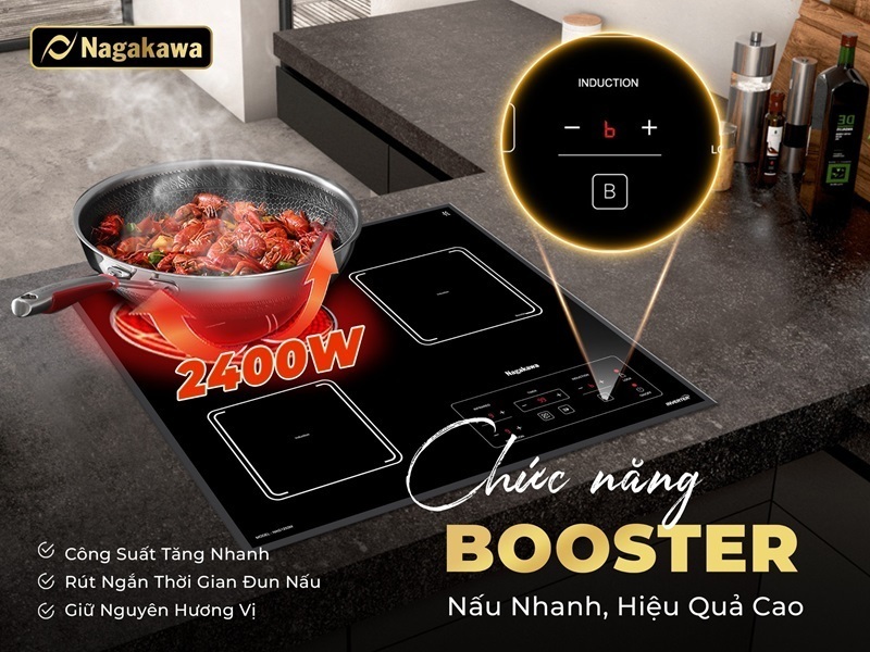 bếp ba 2 điện từ 1 hồng ngoại nagakawa nag1253m