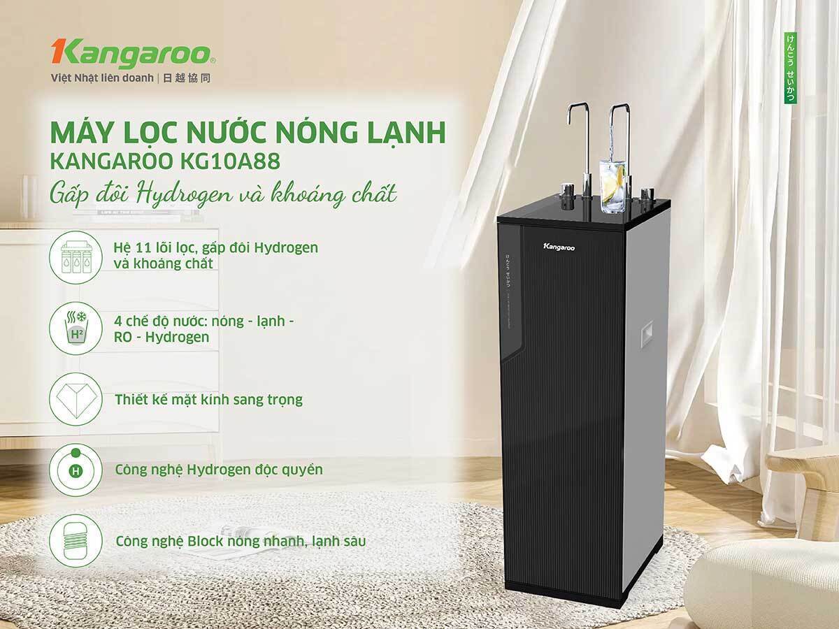 máy lọc nước nóng lạnh kangaroo kg10a88