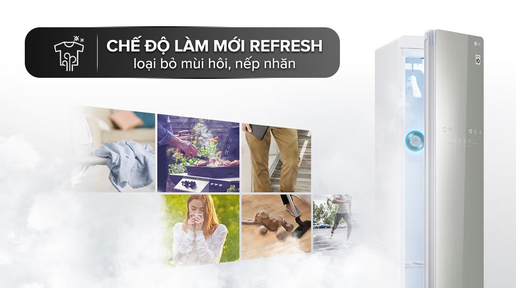 tủ chăm sóc quần áo thông minh lg styler inverter 5 móc s5mb