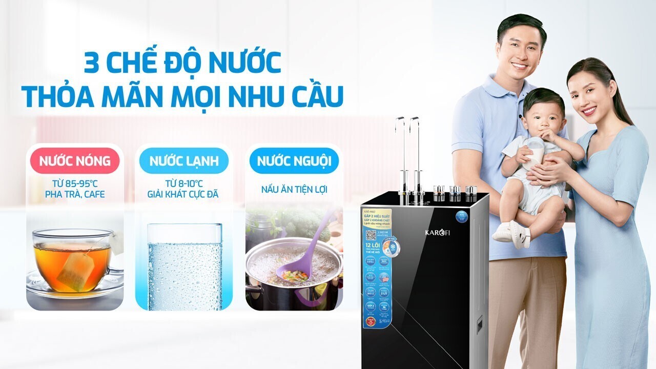 máy lọc nước nóng lạnh karofi kad-m82