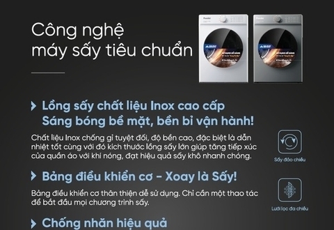 máy sấy thông hơi funiki 8 kg hd v680aw