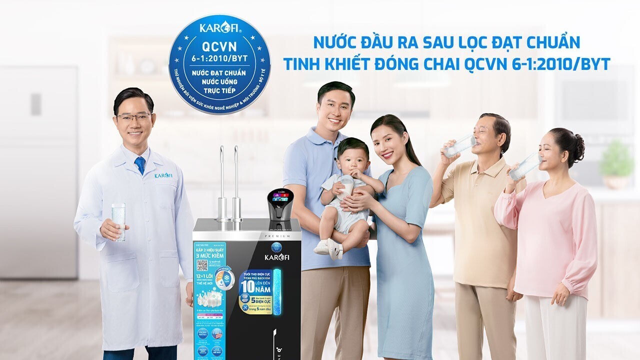 máy lọc nước nóng lạnh hydro-ion kiềm karofi kae-s86 pro