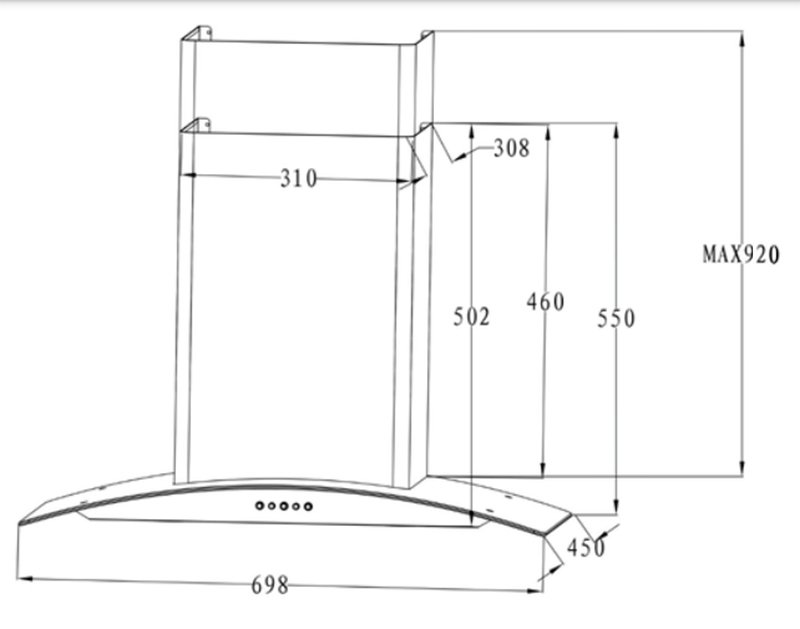 hút mùi canzy cz-9970s