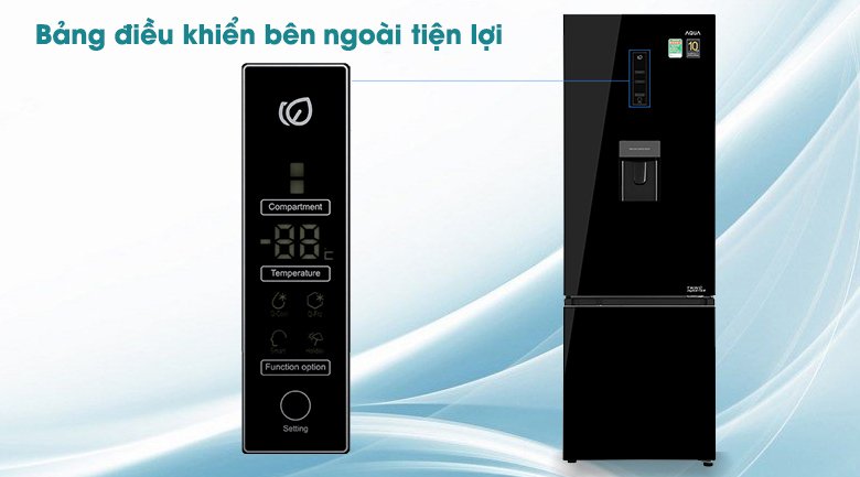 tủ lạnh aqua inverter 320 lít aqr-b379ma(wgb)