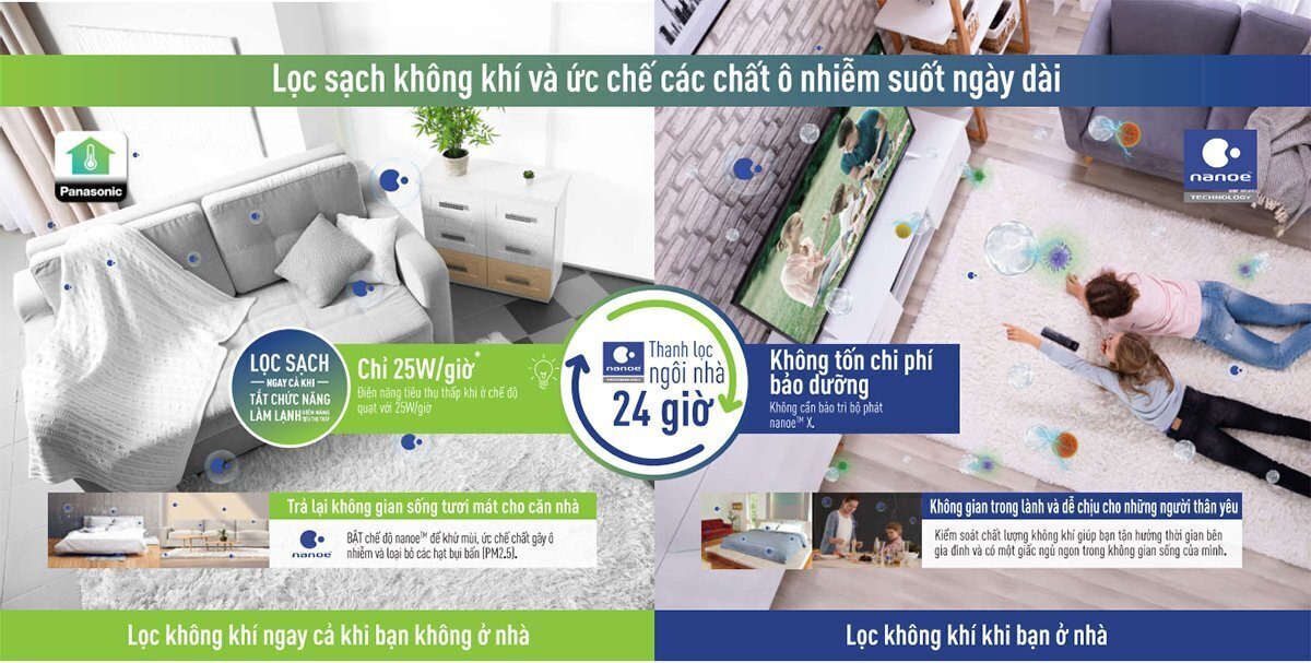 máy lạnh panasonic inverter 1 hp cu/cs-xu9bkh-8