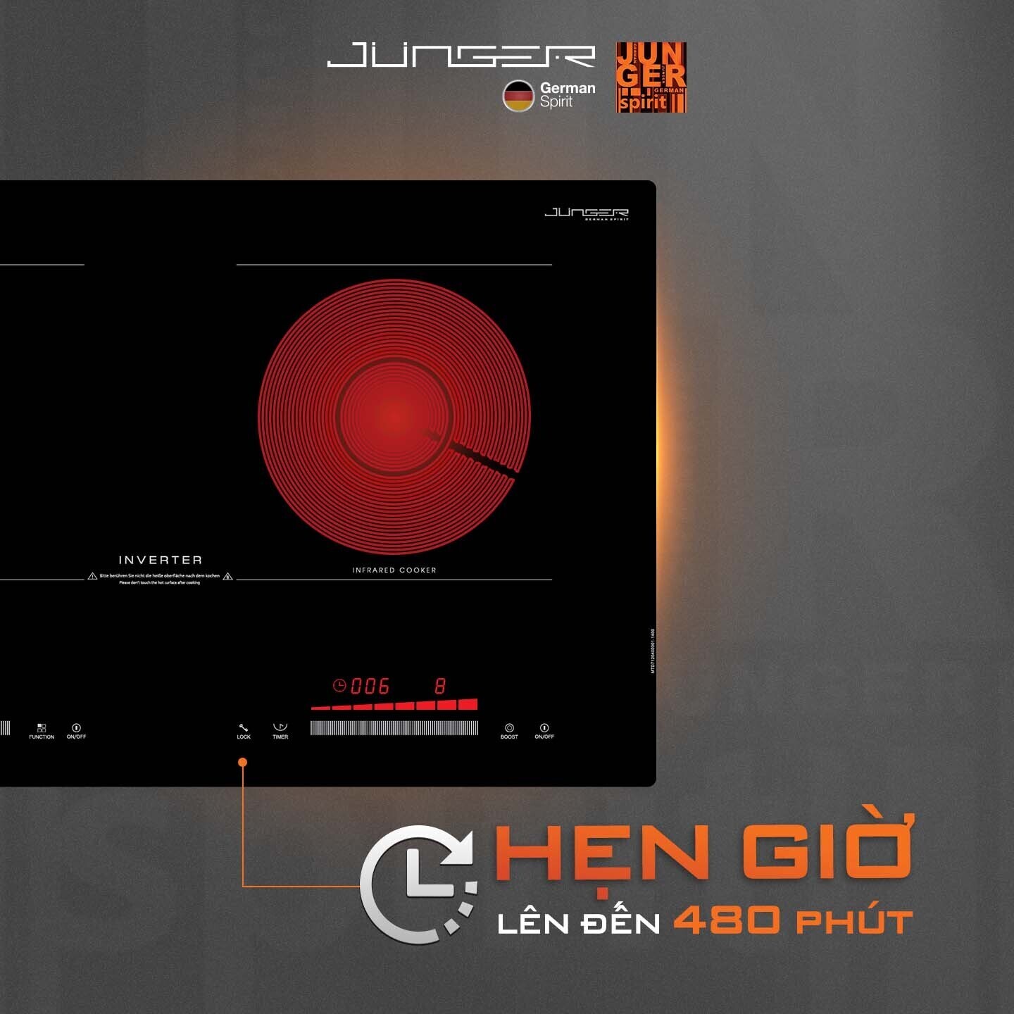 bếp điện từ hồng ngoại junger mtd-71