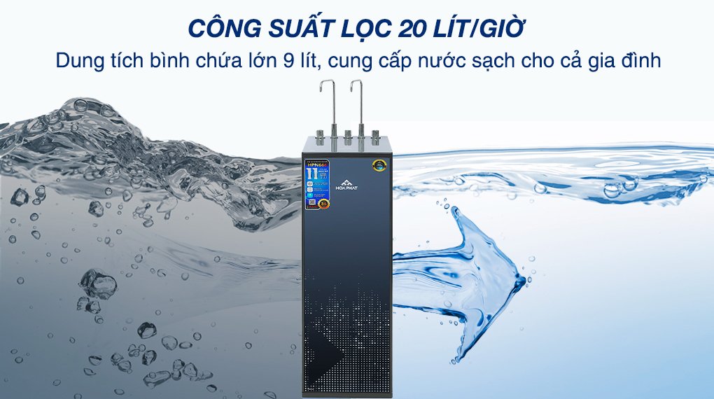 máy lọc nước ro nóng nguội lạnh hòa phát hpn666 11 lõi