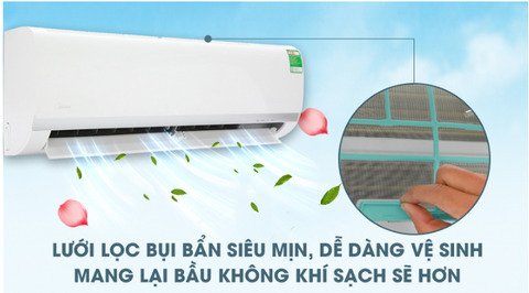 máy lạnh midea 9.000btu msafii-10crn8