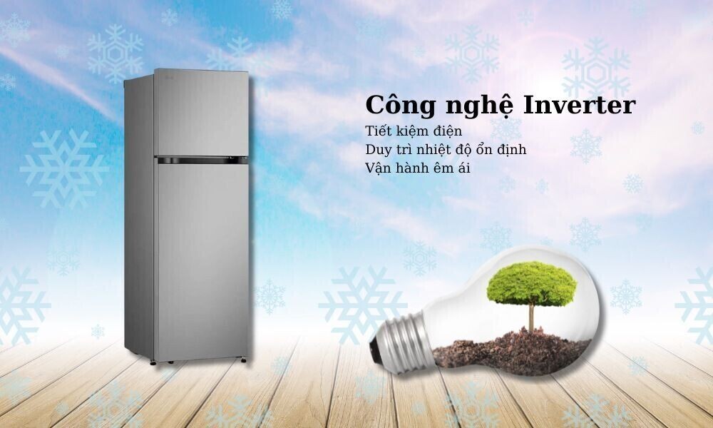 tủ lạnh lg inverter 266 lít ltb26svm