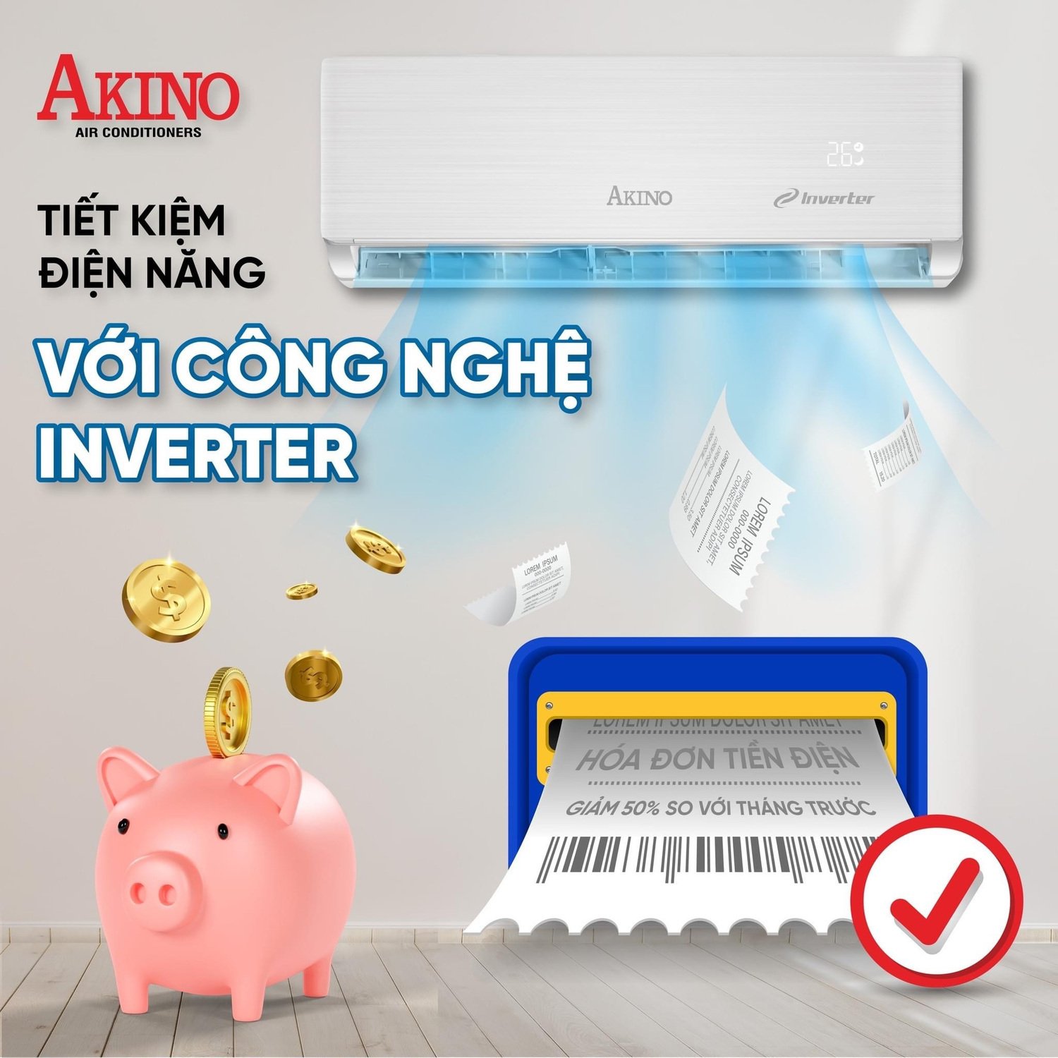 máy lạnh akino inverter 1.5 hp th-t1c12invfa