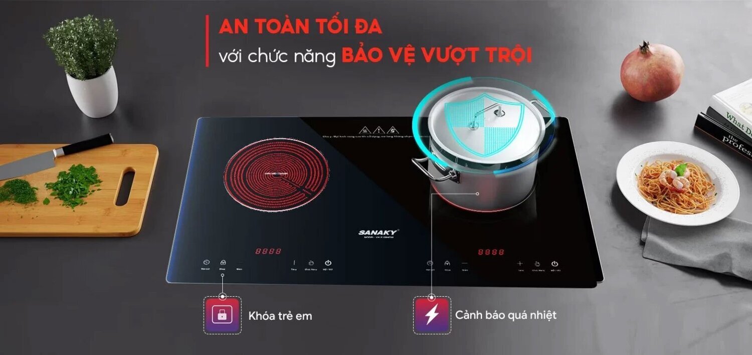 bếp hồng ngoại đôi sanaky vh-4100hgw