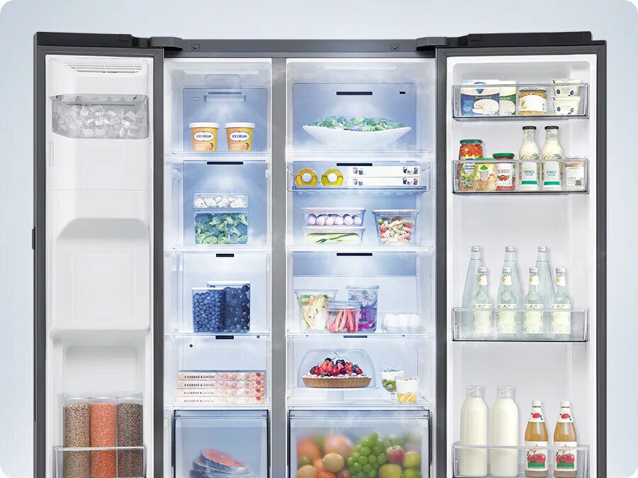 tủ lạnh samsung inverter 634 lít side by side rs80f65j2bsv