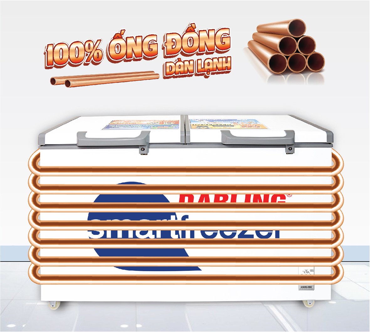 tủ đông mát darling 370 lít dmf-3699ws-4