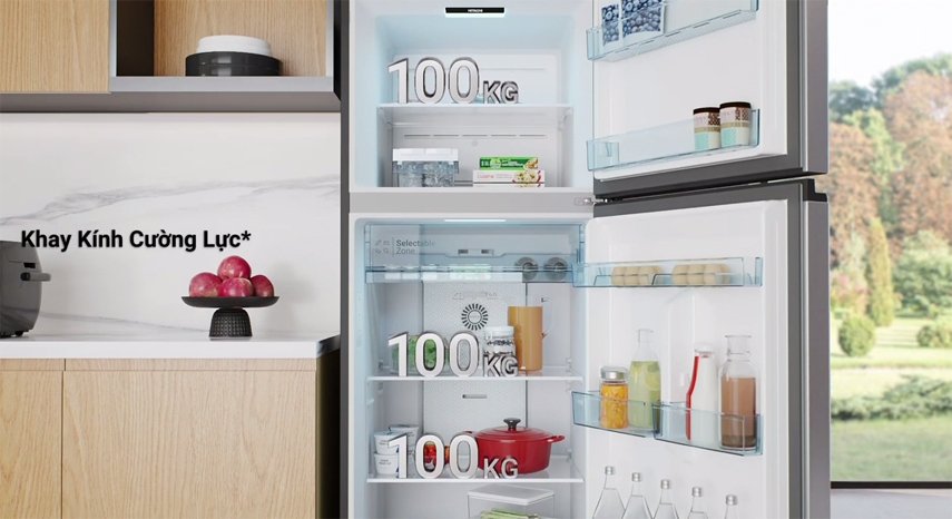 tủ lạnh hitachi inverter 344 lít hrtn6379sgbkvn