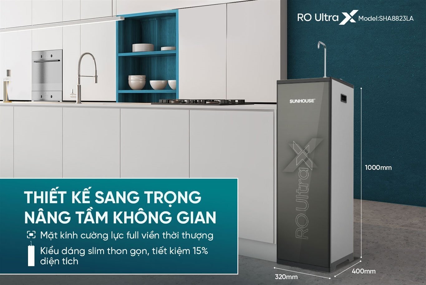 máy lọc nước ro sunhouse sha8823la ion kiềm hydrogen 11 lõi