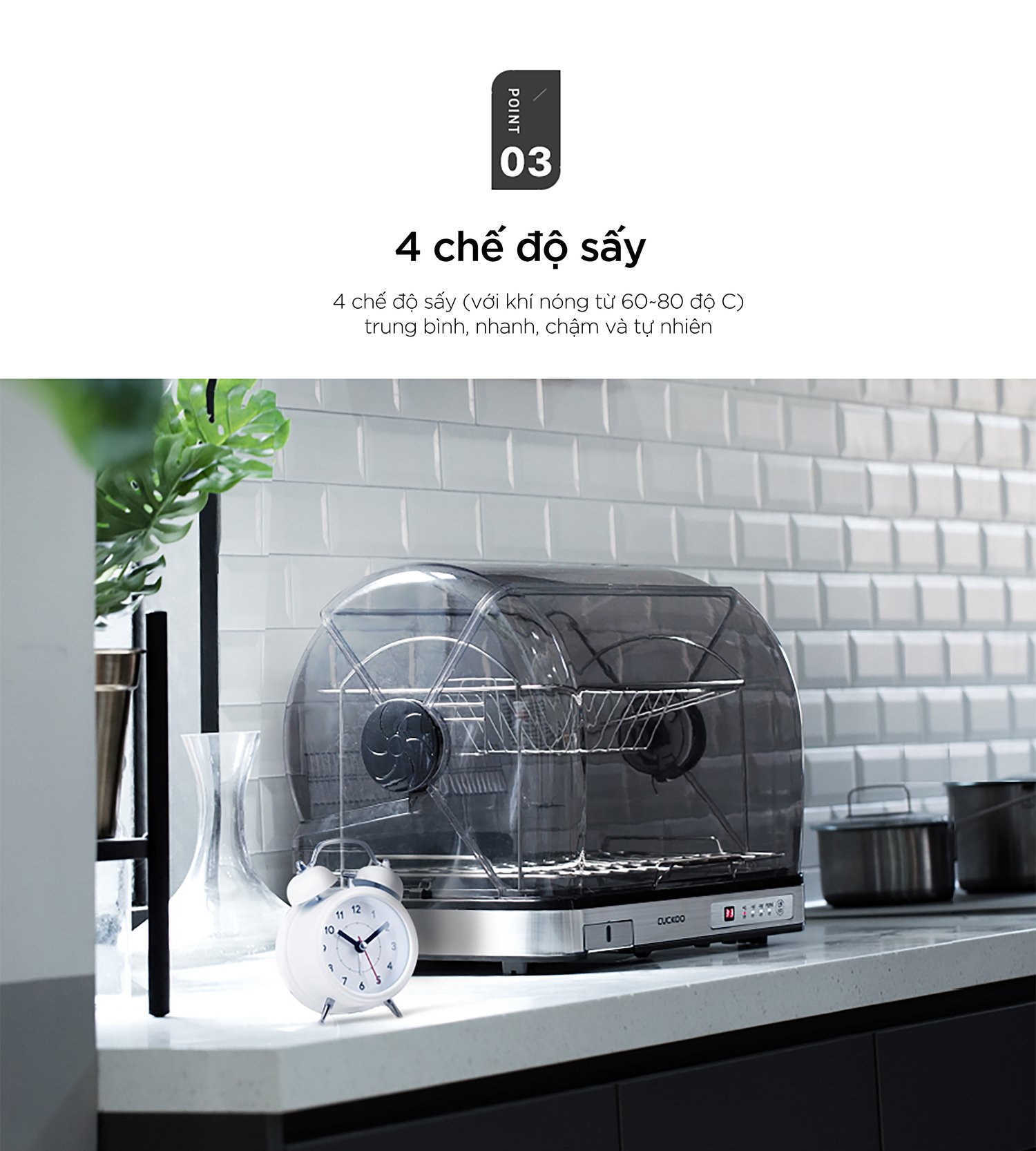 máy sấy bát điện tử 40 lít cuckoo cdd-a9010