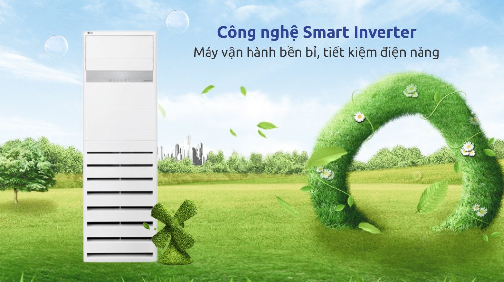 máy lạnh tủ đứng lg inverter 5 hp zpnq48lt3a0 (3 pha)
