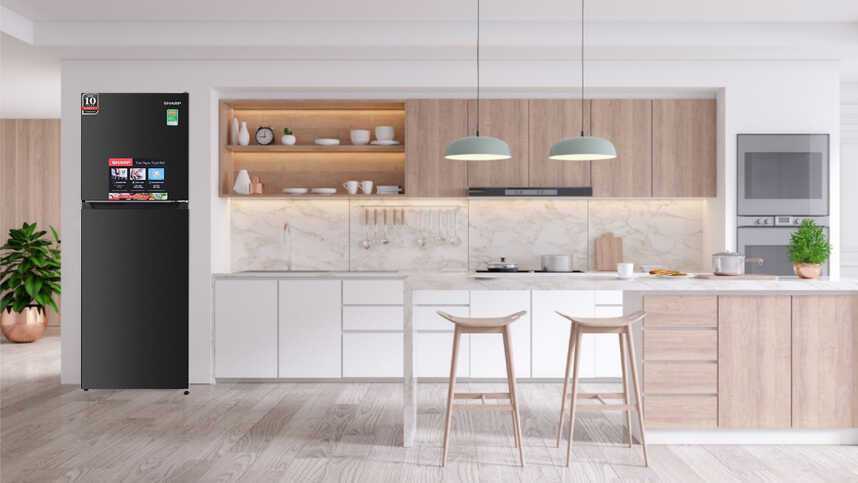 tủ lạnh sharp inverter 247 lít sj-x270v-dg