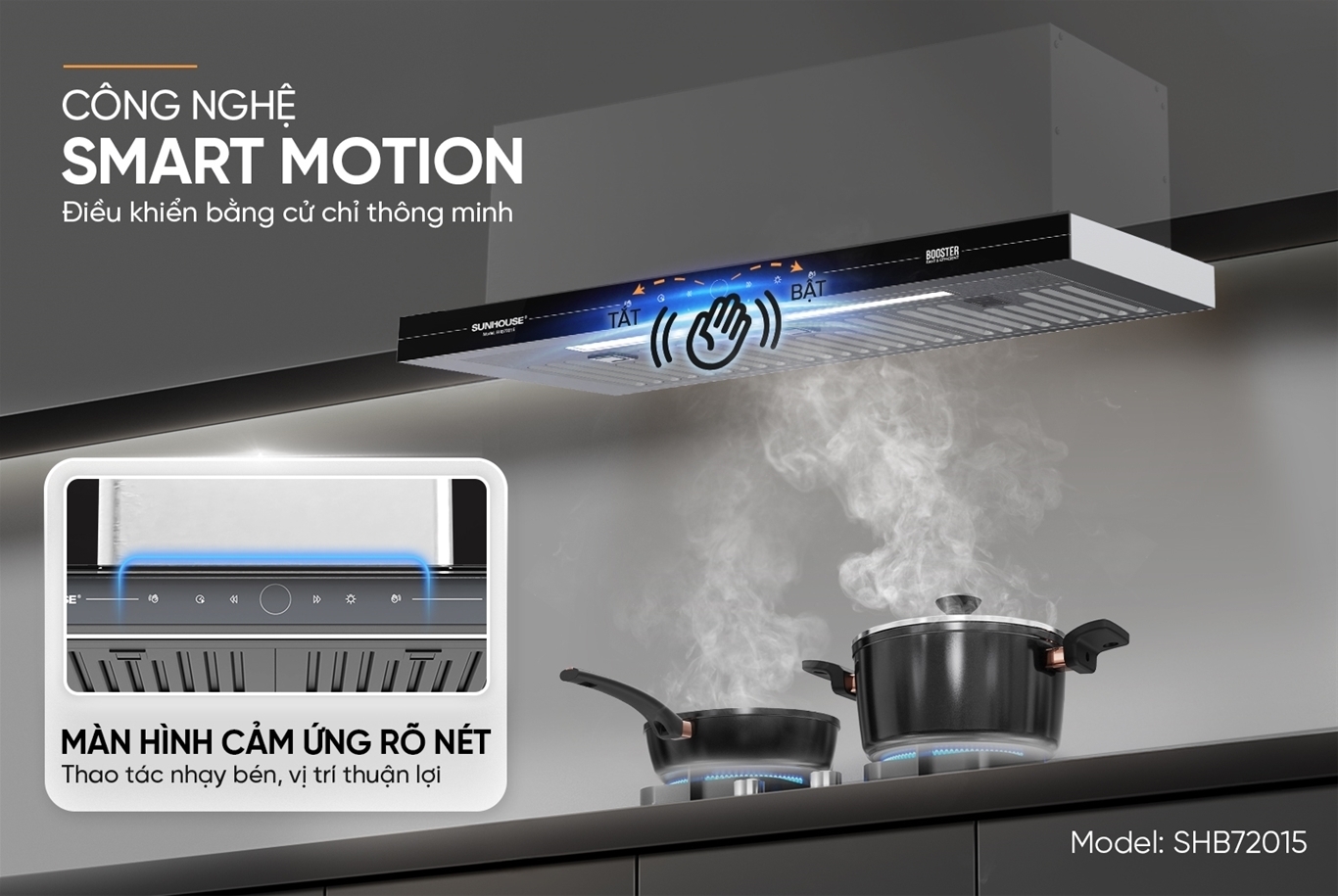 máy hút mùi âm tủ sunhouse shb72015