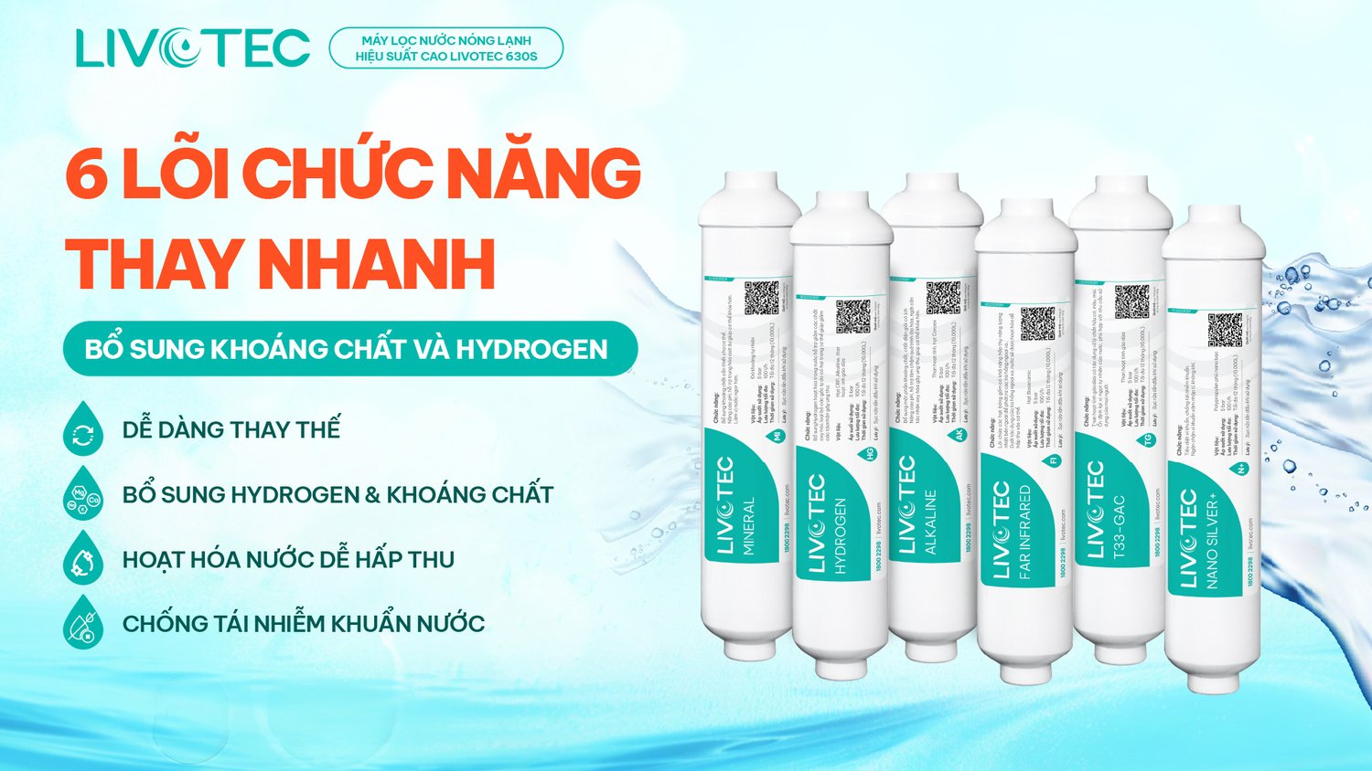 máy lọc nước nóng lạnh livotec 630s