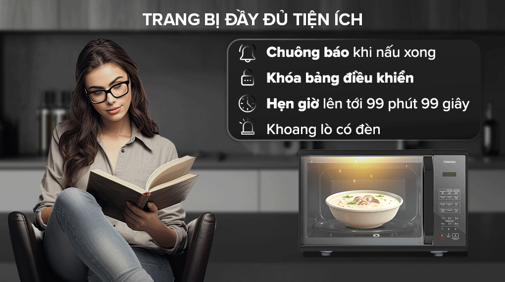 lò vi sóng toshiba mm-em25pe(bm) 25 lít
