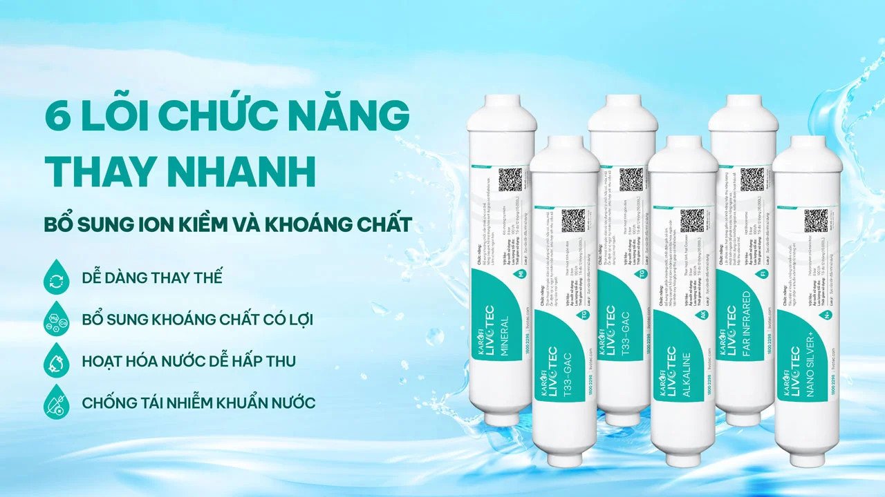 máy lọc nước nóng nguội karofi livotec 615s