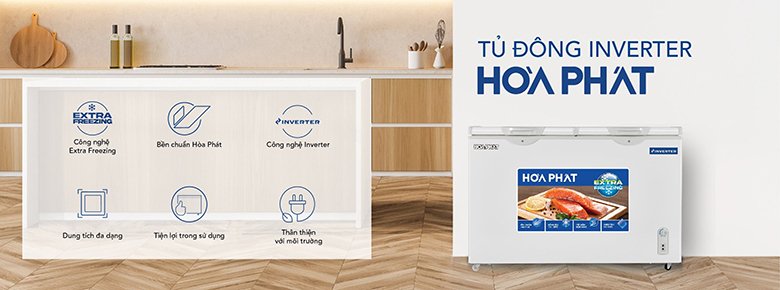 tủ đông hòa phát inverter 245 lít hpf bd8245