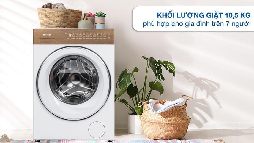 máy giặt toshiba inverter 10.5 kg tw-t37bzp115mwv(wt)