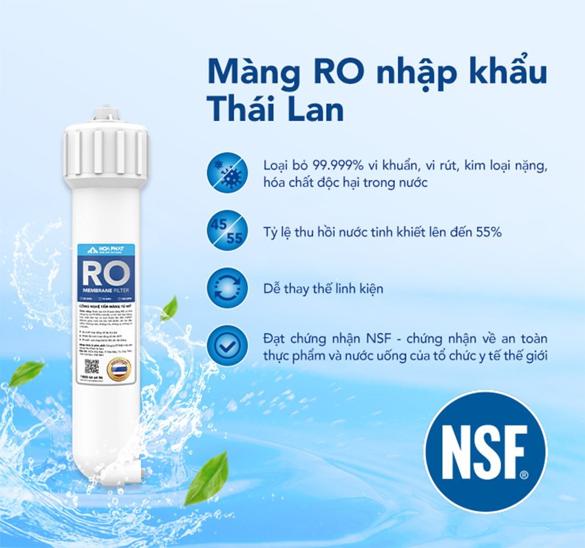 máy lọc nước ro để gầm hòa phát hpu456