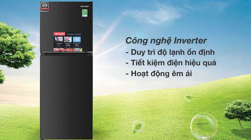 tủ lạnh sharp inverter 247 lít sj-x270v-dg